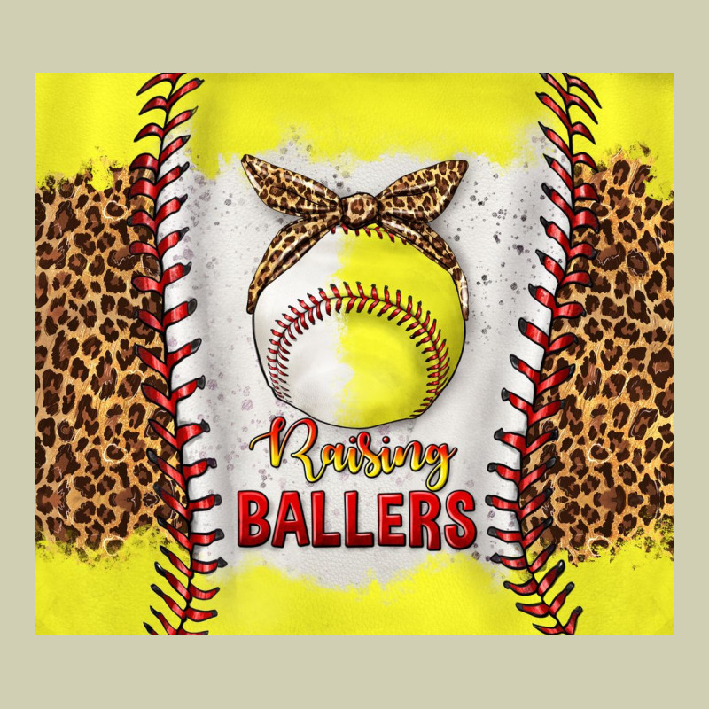 Raising Ballers With Baseball And Softball Leopard Tumbler Tbs Heavy Core Tee by TumblerDesignByShophia | Teevron