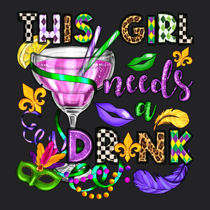 This Girl Needs A Drink Vintage Tee by OliviaCreatesArt | Teevron