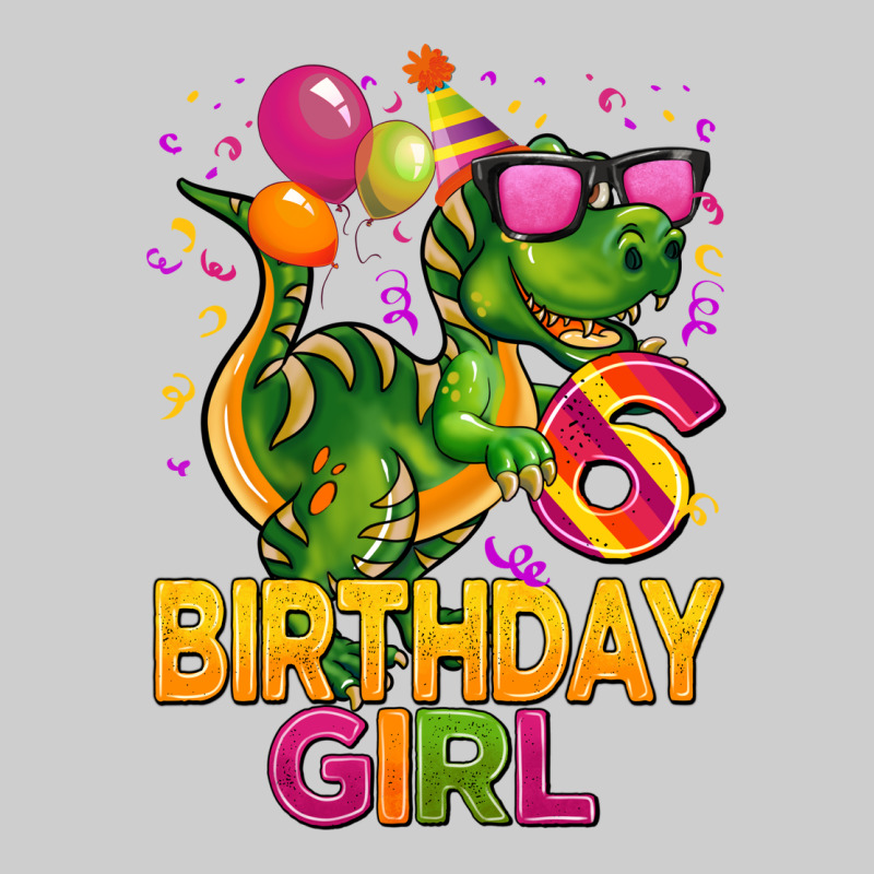6th Birthday Girl T Rex Pink Premium Tee by CowGirlArtShop | Teevron