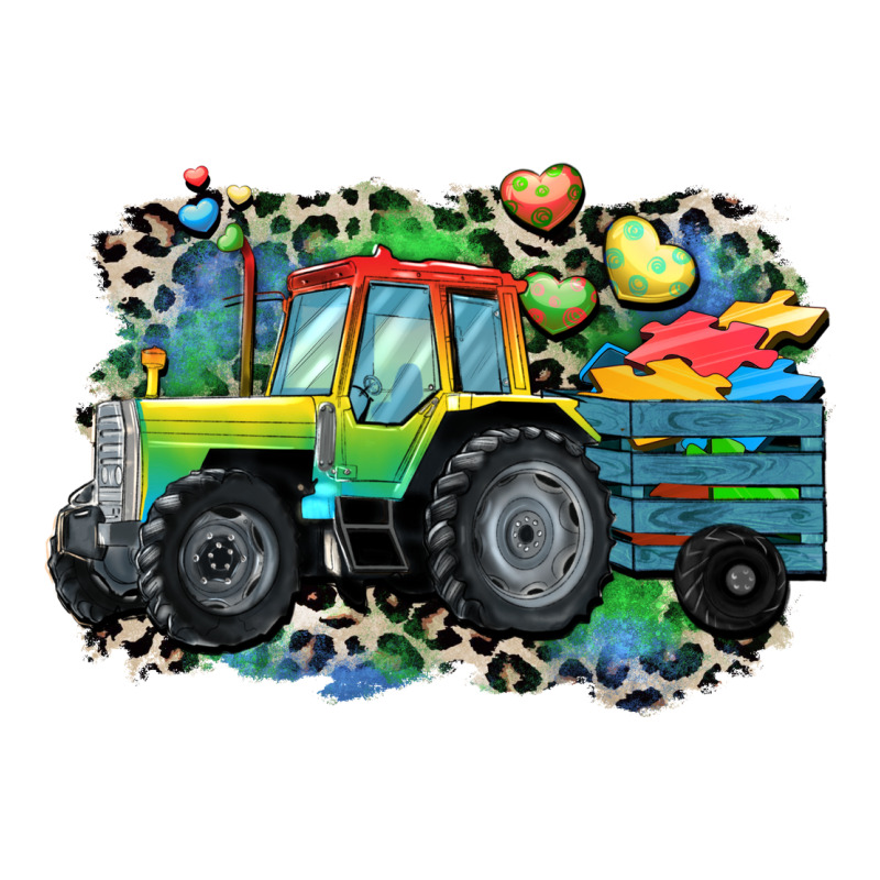 Autism Farm Tractor Ladies Tee by CowGirlArtShop | Teevron