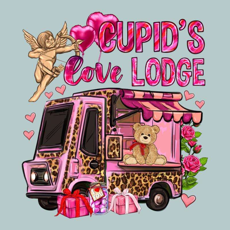 Cupid's Love Lodge With Truck Valentine's Day Heavy Core Tee by HowdyJamesFarm | Teevron
