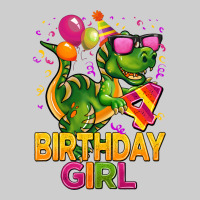 4th Birthday Girl T Rex Pink Premium Tee | Teevron
