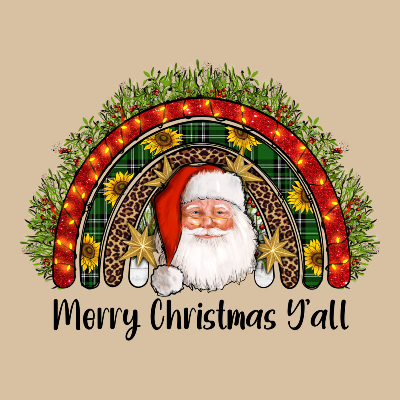 Merry Christmas Y'all Santa Rainbow Heavyweight Hoodie by AdoDesignShop | Teevron