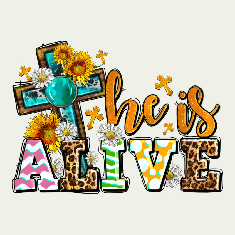 Easter Day He Is Alive With Cross Urban Heavy Tee by OliviaCreatesArt | Teevron