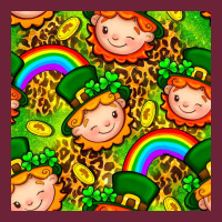 St. Patrick's Dwarf Seamless Pattern Digital Paper Long Sleeve Tee | Teevron