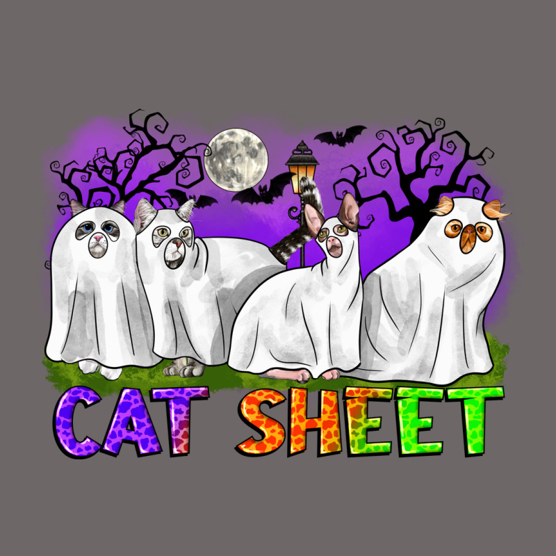 Cat Sheet Ghost Cats Halloween Classic Tee by CowGirlArtShop | Teevron