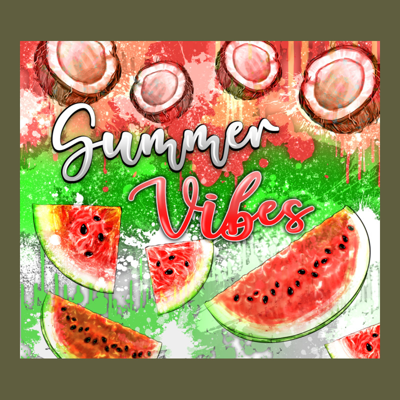 Watermelon And Coconut Summer 20oz Skinny Tumbler Vintage Tee by FaDigitalArtStudio | Teevron