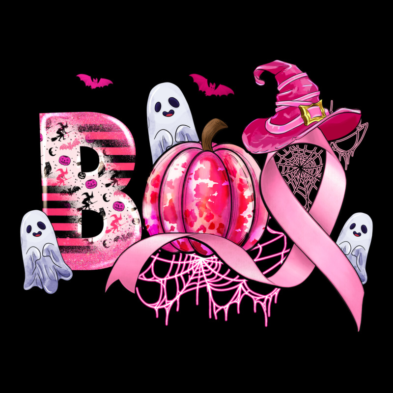 Boo Pink Pumpkin Witch Breast Cancer Ladies Tee by CowGirlArtShop | Teevron