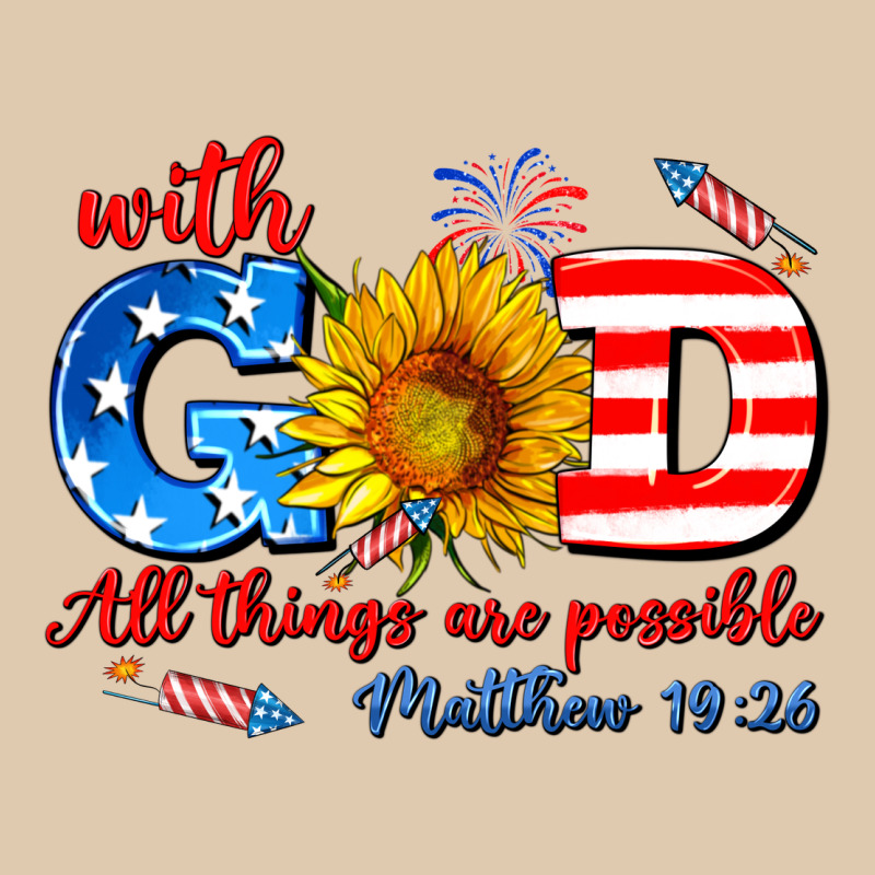 With God All Things Are Possible Usa Heavyweight Sweatshirt by AdoDesignShop | Teevron