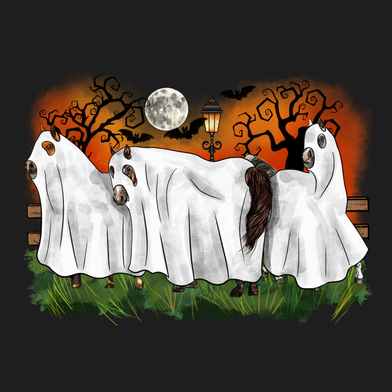 Ghost Horses Halloween Classic Tee by CowGirlArtShop | Teevron