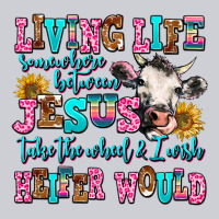 Living Life Somewhere Between Jesus Take The Wheel Heavyweight Sweatshirt | Teevron