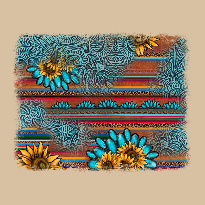 Sunflower Gemstone Serape Background Heavyweight Hoodie by AdoDesignShop | Teevron