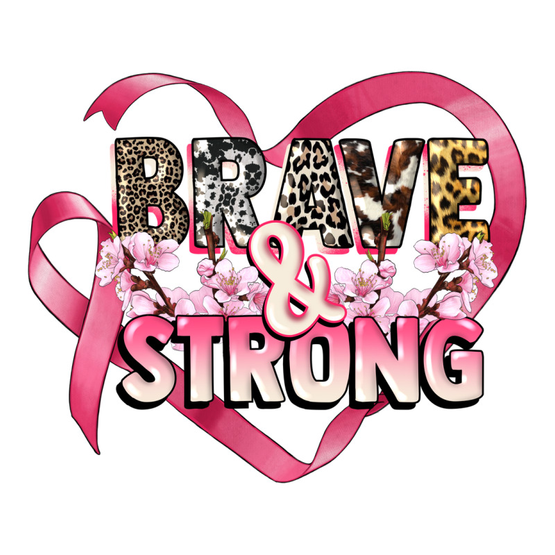 Brave And Strong Cancer Awareness Ladies Tee by CowGirlArtShop | Teevron