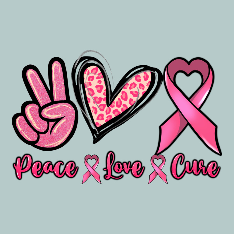 Peace Love Cure Cancer Awareness Heavy Core Tee by HowdyJamesFarm | Teevron
