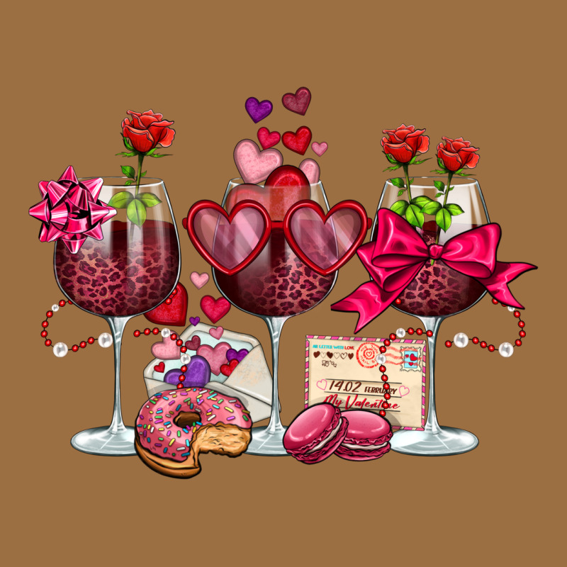 Valentine's Day Wine Glasses Vintage Tee by OliviaCreatesArt | Teevron