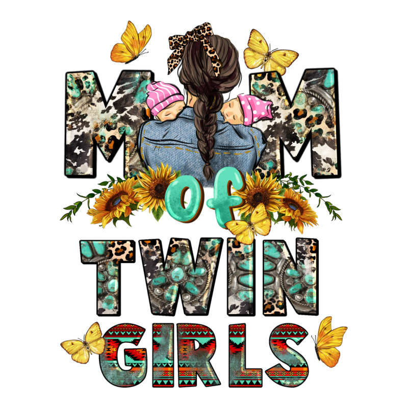 Mom Of Twin Girls Mother's Day Premium Tee by CowGirlArtShop | Teevron