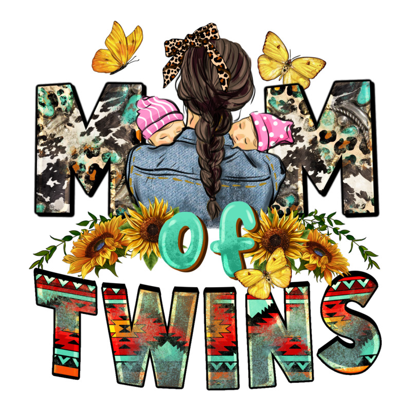 Mom Of Twins Girls Mother's Day Premium Tee by CowGirlArtShop | Teevron