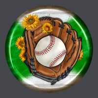 Baseball With Sunflower Round Earrings Long Sleeve Tee | Teevron
