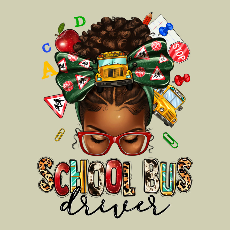 School Bus Driver Afro Messy Bun Heavy Core Tee by texasbilliewilder | Teevron