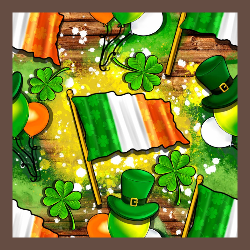 Ireland Flag With St. Patrick's Day  Digital Paper Long Sleeve Tee by BundleAndBundleShop | Teevron