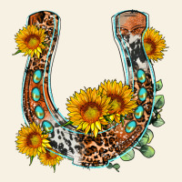 Western Leopard Cowhide Sunflowers Horseshoe Vintage Tee | Teevron