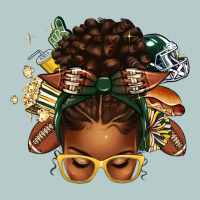 American Football Afro Messy Bun Heavy Core Tee | Teevron