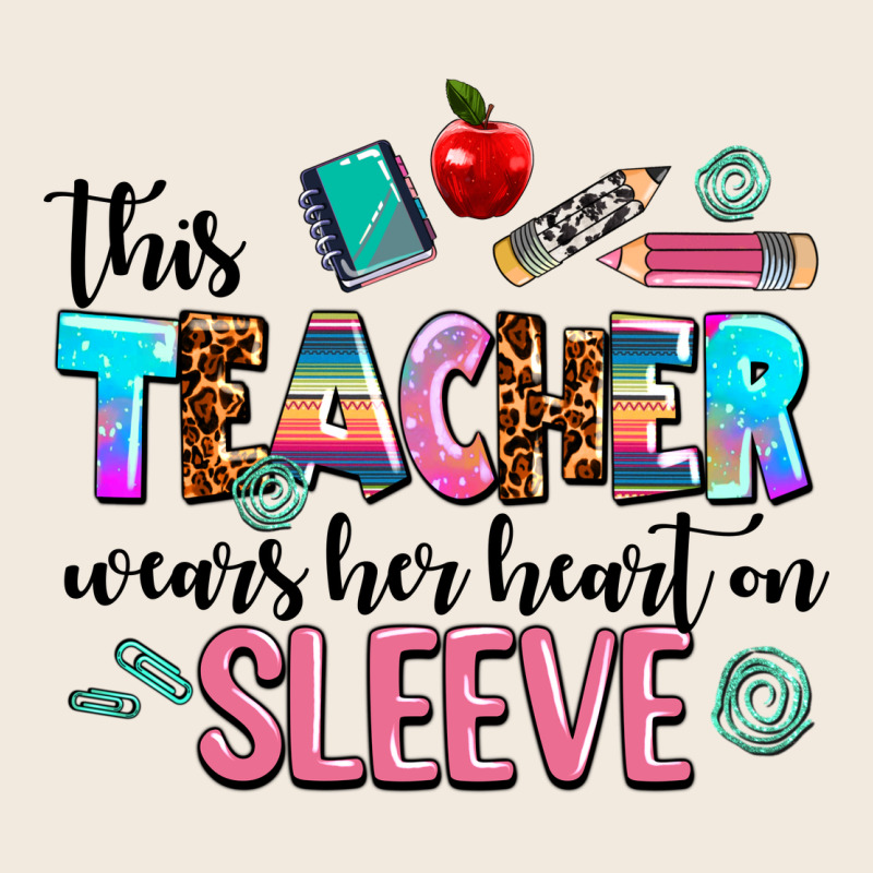 This Teacher Wears Her Heart On Sleeve Zipper Hoodie by AdoDesignShop | Teevron