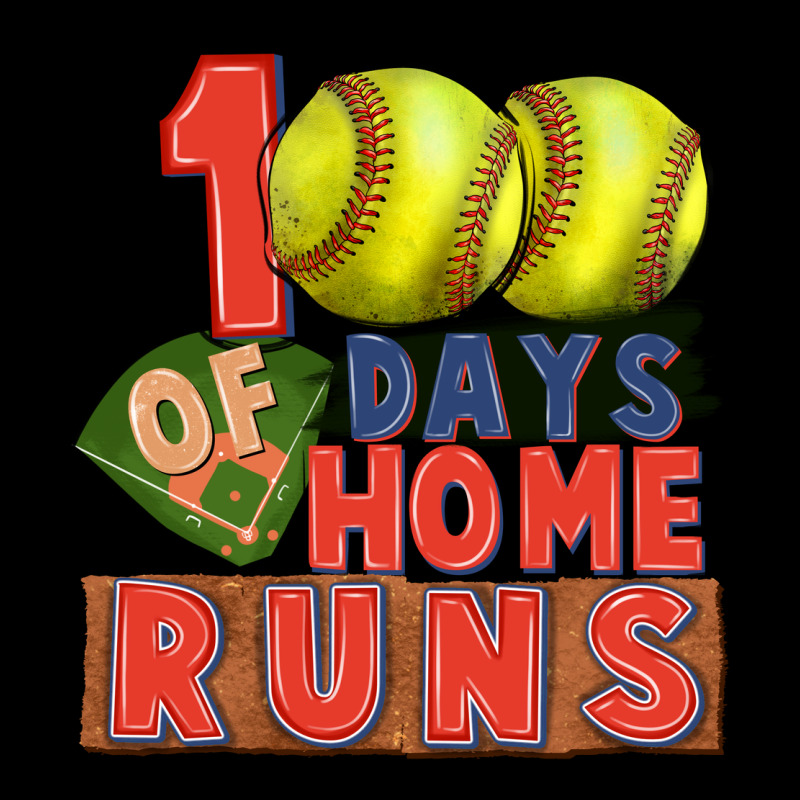 100 Days Of Home Runs Softball Ladies Tee by CowGirlArtShop | Teevron