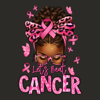 Lets Beat Cancer Afro Messy Bun Heavy Core Tee | Teevron