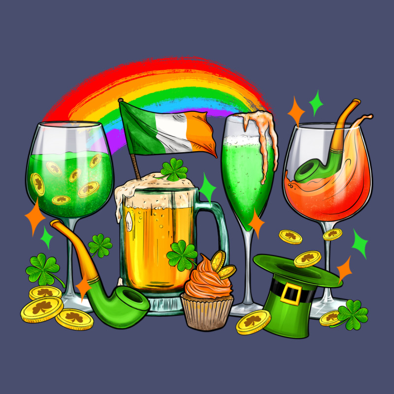 Wine Glasses St. Patricks Vintage Tee by OliviaCreatesArt | Teevron