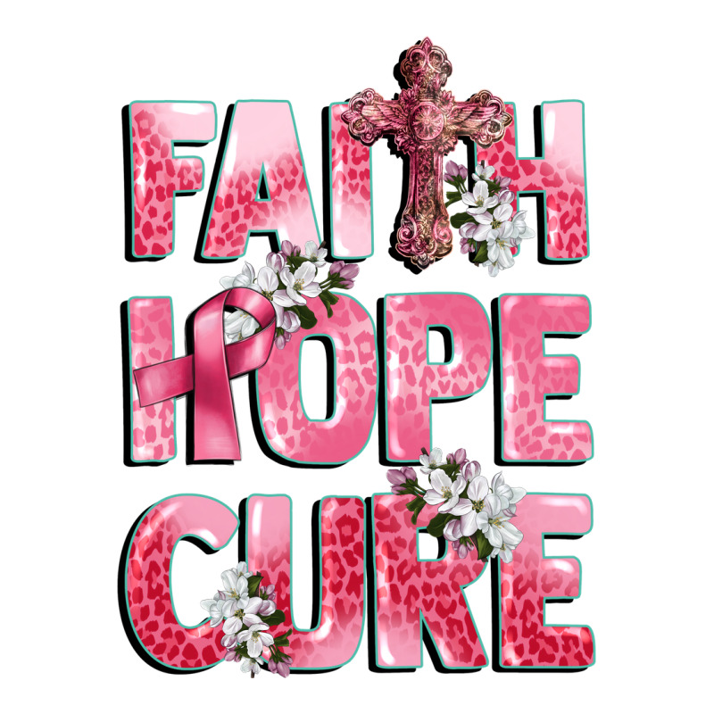 Faith Hope Cure Breast Cancer Ladies Tee by CowGirlArtShop | Teevron