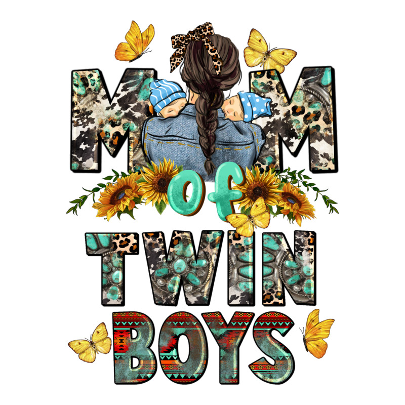 Mom Of Twin Boys Mother's Day Premium Tee by CowGirlArtShop | Teevron