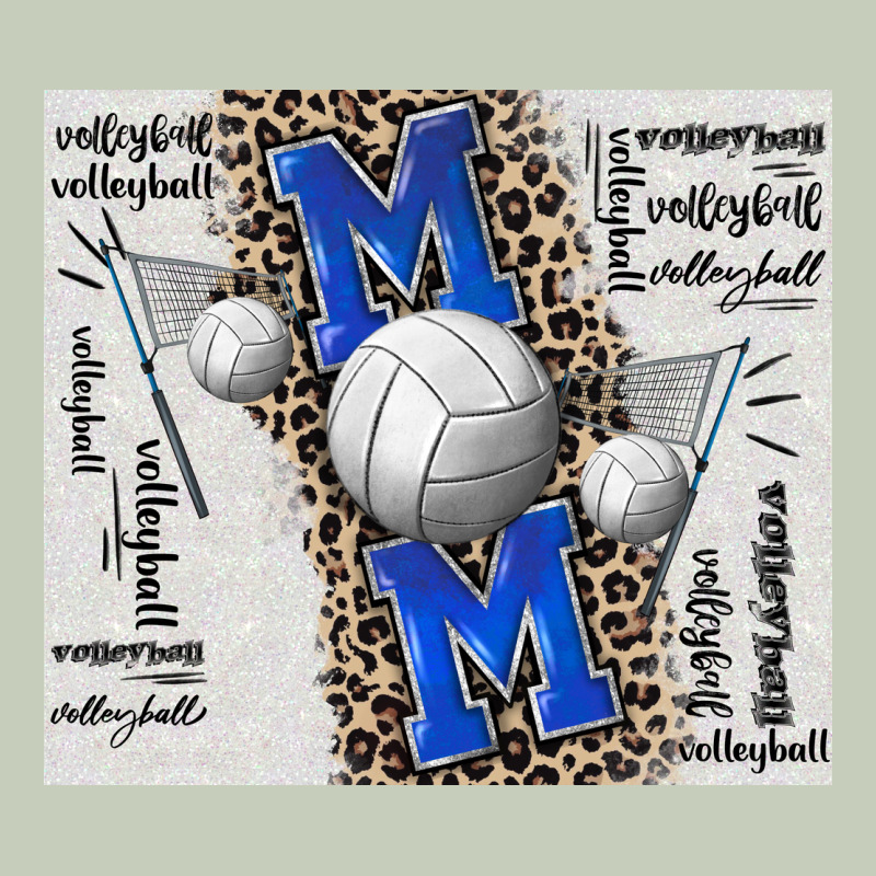 Volleyball Mom Blue Mother's Day Ladies Tee by CowGirlArtShop | Teevron
