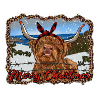 merry christmas highland cow with farm | Teevron