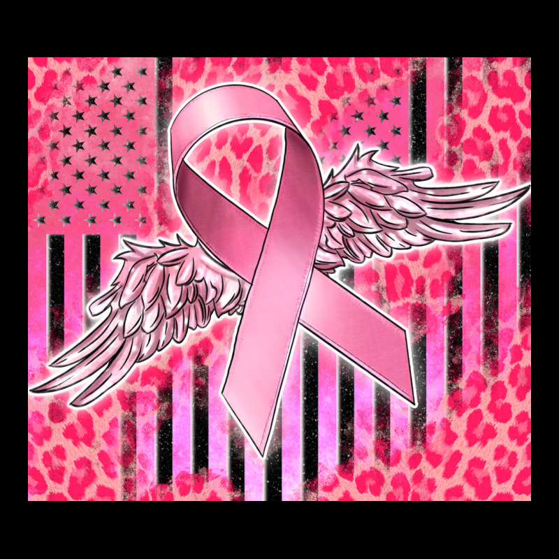 Cancer Awareness American Flag Ladies Tee by CowGirlArtShop | Teevron