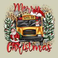 Merry Christmas School Bus Heavy Core Tee | Teevron