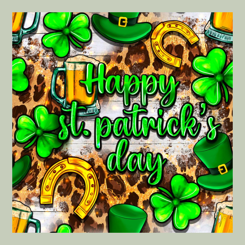 Happy St. Patrick's Day Pattern Digital Paper Long Sleeve Tee by BundleAndBundleShop | Teevron