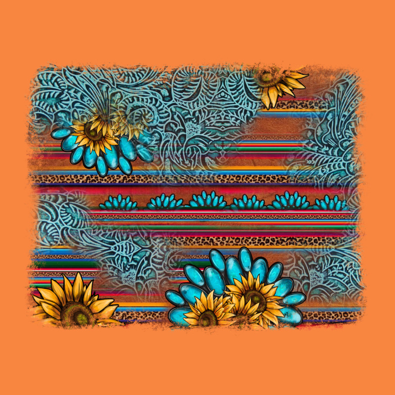 Sunflower Gemstone Serape Background Premium Sweatshirt by AdoDesignShop | Teevron