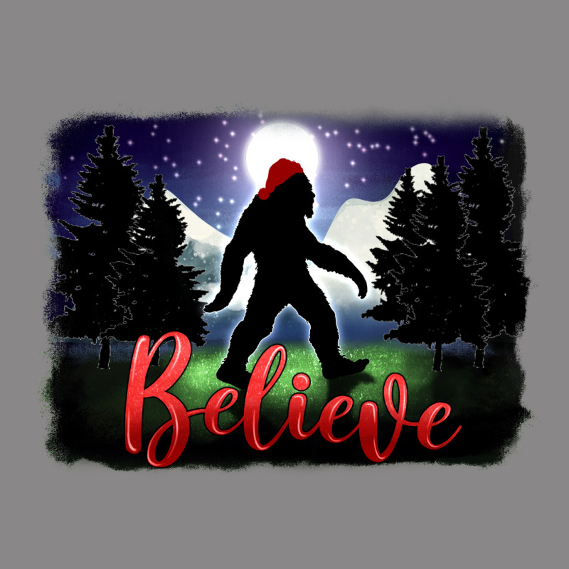 Bigfoot Believe Christmas Vintage Tee by FaDigitalArtStudio | Teevron