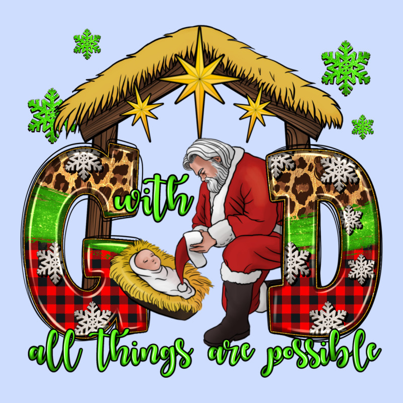 With God All Things Are Possible Santa Baby Jesus Urban Heavy Tee by Jasminsmagicworld | Teevron
