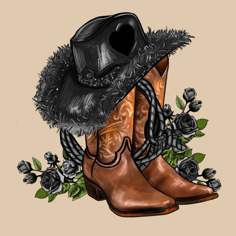 Black Cowgirl  And Roses Heavyweight Sweatshirt by AdoDesignShop | Teevron