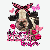 Valentine's Day Shut Up And Kiss Me Holstein Cow Urban Heavy Tee | Teevron