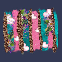 V.d Turquoise Leopard And Flowers  Brushstrokes Heavyweight Hoodie | Teevron