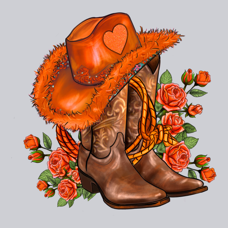 Orange  Cowgirl  And Roses Heavyweight Sweatshirt by AdoDesignShop | Teevron