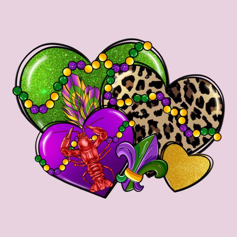 Mardi Gras Hearts Ladies Tee by CowGirlArtShop | Teevron