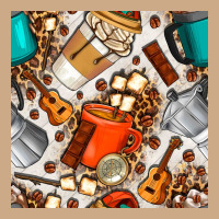 Camping Coffee Cups Marshmallow And Moka Pot With Leopard Seamless Pat Vintage Hoodie | Teevron