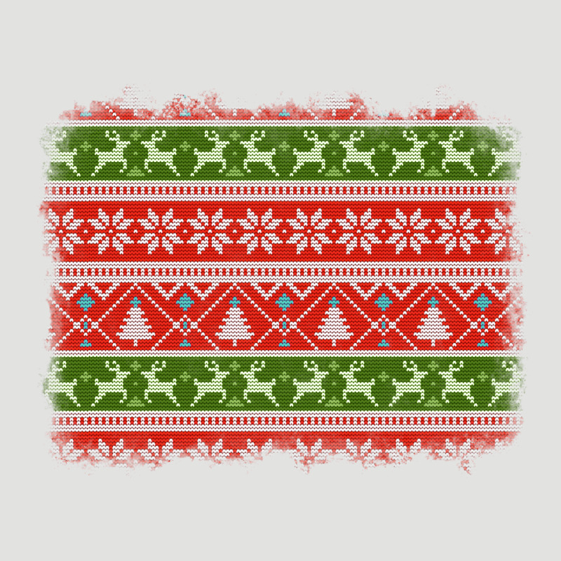 Knitted Christmas Reindeer Pine Tree Background Classic Tee by Jasminsmagicworld | Teevron