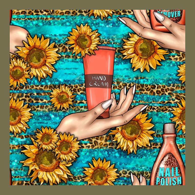Hand Cream Nail Polish Remover And Sunflowers With Leopard And Glitter Vintage Hoodie by BundleAndBundleShop | Teevron