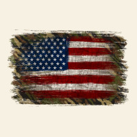 Camouflage Usa Flag Background Vintage Tee | Teevron