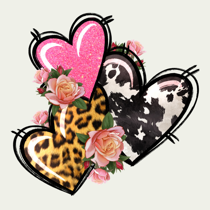 Pink Glitter Leopard Cowhide Hearts Valentine's Urban Heavy Tee by FaDigitalArtStudio | Teevron